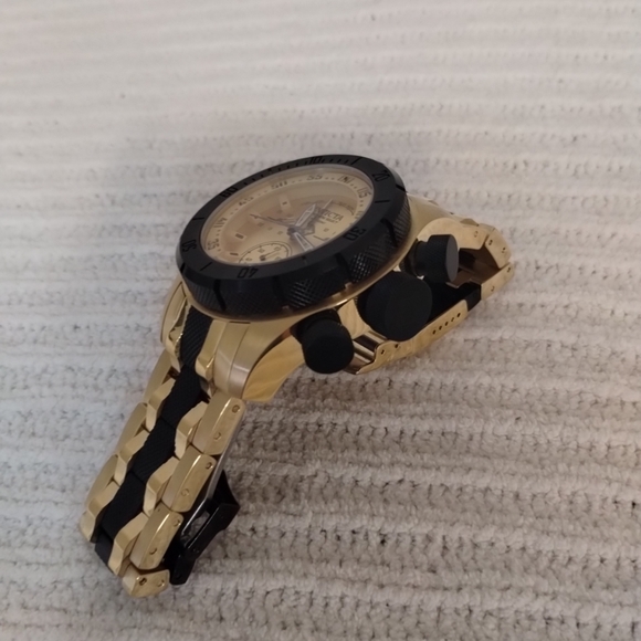 Invicta Platinum Select Coalition Forces Gold/Black two-tone Bracelet 50mm Mens - Picture 2 of 13